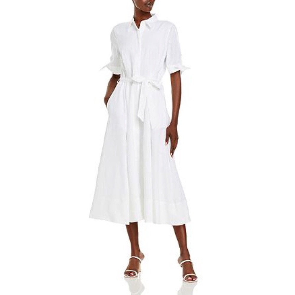 Equipment Irenne Linen Shirt Dress - White color